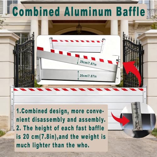 Barrera contra inundaciones reutilizable de aluminio resistente 4