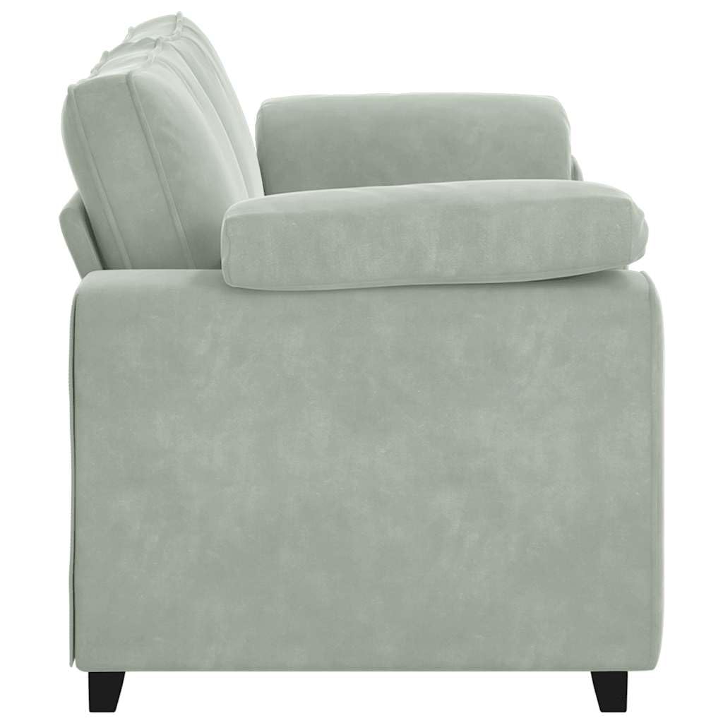 vidaXL Divano Divanetto Grigio Chiaro 180x77x82 cm in Velluto