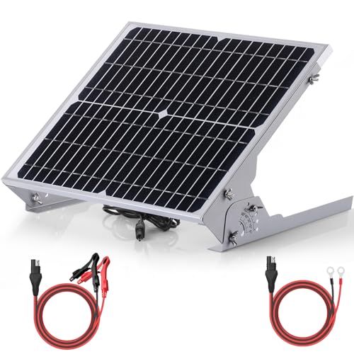 SUNER POWER 24V 20W Solar Battery Charger Maintainer Built-in Ultra Smart MPPT Charge Controller Waterproof 20 Watt Solar Panel Batter Trickle Charging Kit