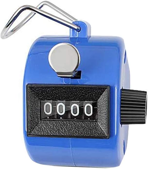 ROYAL WINDHand Tally Counter, 4-Digit Counters Mechanical Palm Counter Clicker Handheld Pitch Click Counter Number Count for Row, People, Golf, Lap & Knitting (1 Pack)