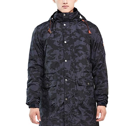 emansmoer Men's 3 in 1 Camo Waterproof Outdoor Camping Hiking Hunting Sport Jacket Winter Long Coat with Fleece Jacket (Large, Camo) - Image 3