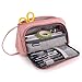 Produktbild Federmäppchen Rosa Tragbar, Schlampermäppchen Mädchen mit Fach Große Kapazität, Mehrzweck Kosmetiktasche, Handtasche, Pencil Case Federmappe für Jungs Mädchen Teenager, Leinen, 20 * 11CM