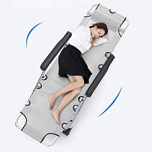 Lit de camping pliable gris idéal pour la plage et le patio extérieur - 2