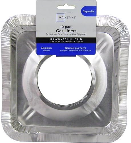 Bolsas de aluminio para estufa de gas para una fácil limpieza (desechables), paquete de 10
