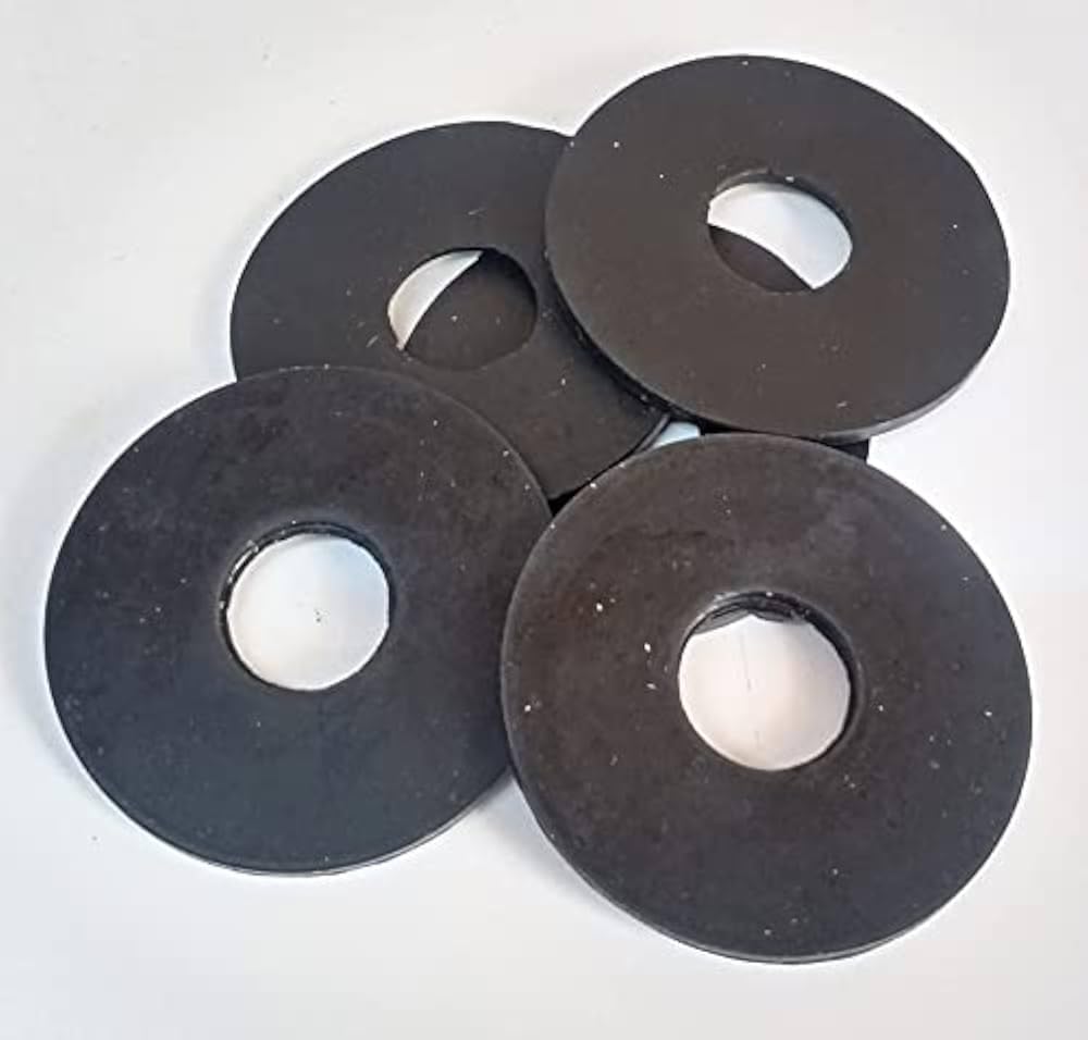 Rubber and Silicone Syphon Washer | Durable Flexible Plumbing Hardware Fittings Accessories| Easy Maintenance Thick Circular Gasket Seal Compatible for Jaquar, Siamp Toilet Flush Tank (3mm, 1 PC) 2