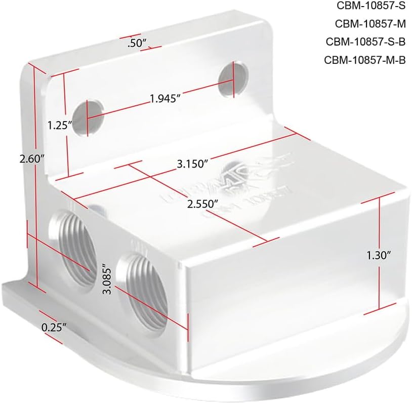 BILLET REMOTE OIL FILTER ADAPTER FOR GM LS STYLE ENGINES | CHASSIS MOUNT | METRIC FILTER | BLACK