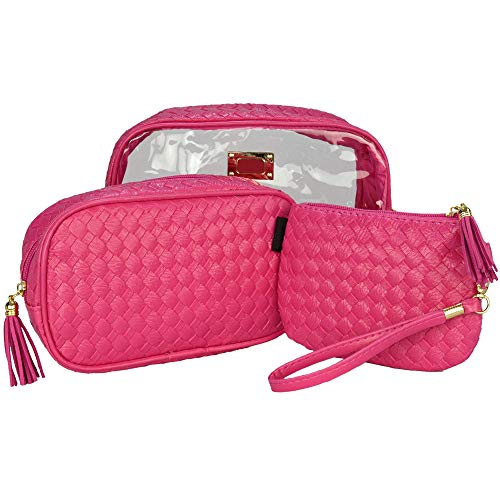 Frasqueiras Necessaire Feminina Luxo Pink Kit 3 Peças CBRN08285