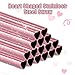 NiHome Reusable Straws 16 Pack, Stainless Steel Drinking Straws, Heart Shaped Metal Straw Bulks with 2 Cleaning Brushes for Smoothies Tumblers Cocktail MilkShake, Pearl Pink