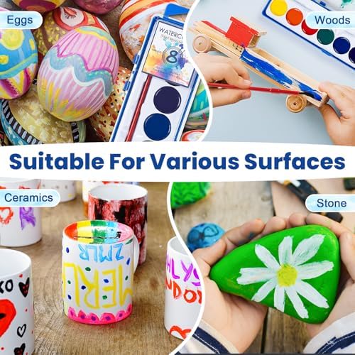 36 Pack Watercolor Paint Set Bulk,8 Colors Washable WaterColor Paint for Kids, Water Color Paint with Brushes, Ideal Valentine Party Favors, Art Supplies for School Classroom Home — view 4