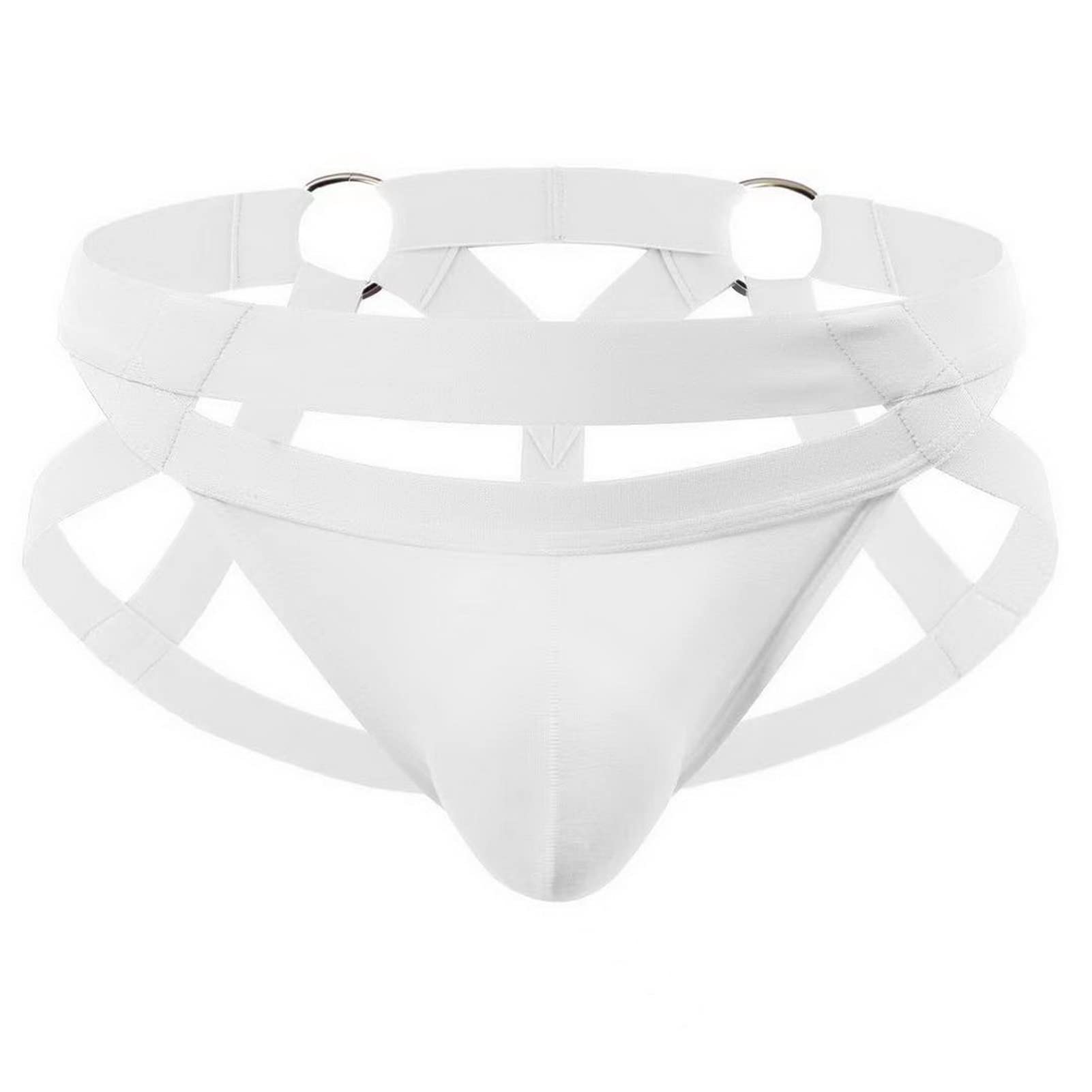 String Faringoto pour hommes à double anneau en acier, sous-vêtements en coton de couleur unie