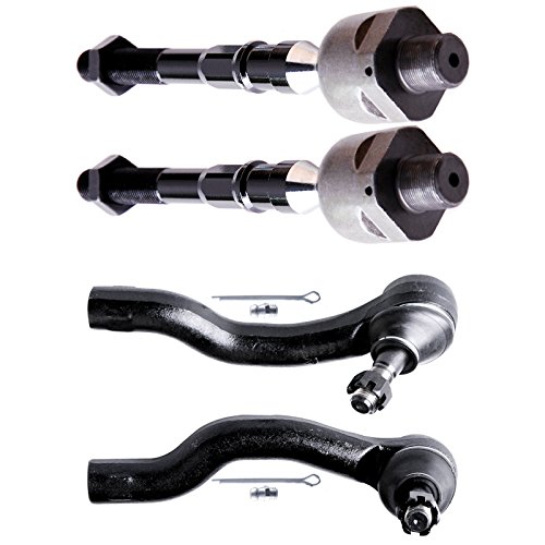 LSAILON 4pcs Inner Tie Rod End Outer Tie Rod End