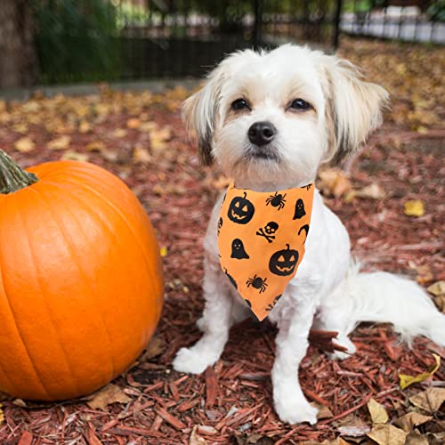 Miniatura 8 de Bandanas De Halloween Para Perro, 2 Bufandas Lavables De Halloween Con Patrón De Calabaza Y Bruja Para Perro, Accesorios De Disfraz De Halloween Para Cachorros Pequeños, Medianos Y Grandes
