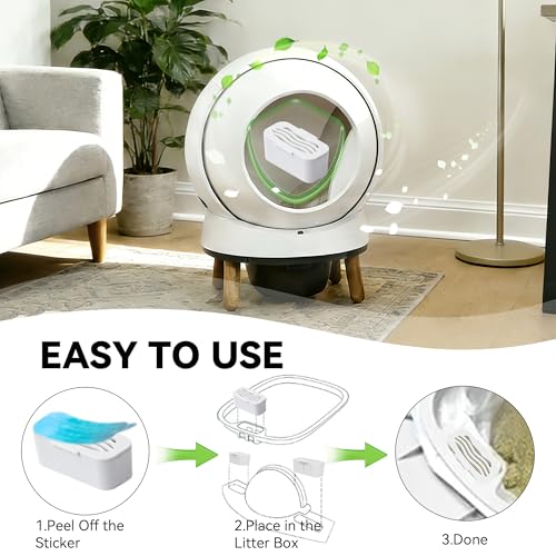 8 Pack Cat Litter Box Deodorizer, Compatible with PetSafe ScoopFree SmartSpin & HHOLOVE Self-Cleaning Litter Box, Odor Eliminator Refill, Long-Lasting Freshness, Pet Safe, Easy to Install by GOVIICTRICH - Image 6