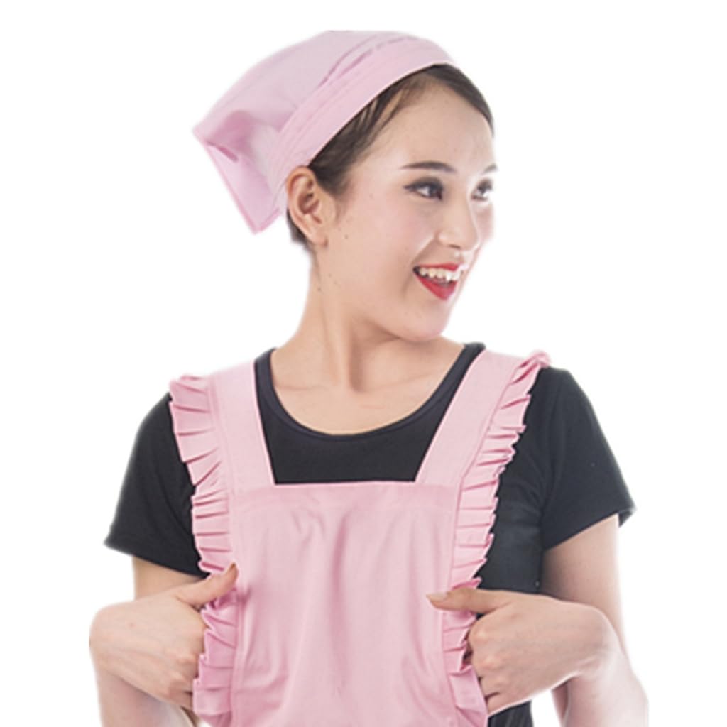 Elnwnnkc Embroidered Cotton Triangle Headscarf Waitress Staff Head Cover Fashion Headwear Suitable for Restaurant Bakery And