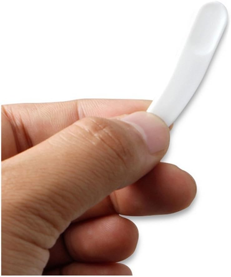100pcs Mini Cosmetic Spatula Scoop Disposable White/cosmetic Mask Spatula/plastic Spoon by aike jewellry