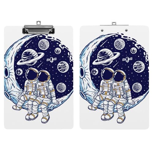 Planchette à pince espace lune format A4 pour bureau et classe - 7