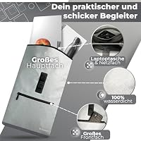 RADGEIST Fahrradtasche für Gepäckträger I Gepäckträgertasche & Rucksack I Fahrradtasche für Damen & Herren I Umhängetasche & Gepäcktasche für Fahrrad 20L Grau – Ansicht 7
