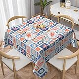 Party-Tischdecke, 54X54, Quadratisch, Bedrucktes Muster, Wasserfest, für Hochzeit...