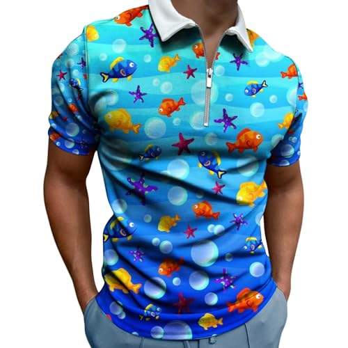 Polo para hombre de verano de manga corta Slim Fit Sports Tops Casual Polo Cuello reversible Camisas ligeras con cremallera Hombre Camisas de manga corta Rugby Camiseta Irlanda Hombre Camisas Hombre