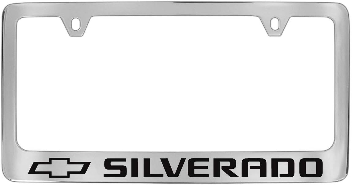 License Frame Inc. Chevrolet Silverado Chrome Plated Metal License Plate Frame Holder