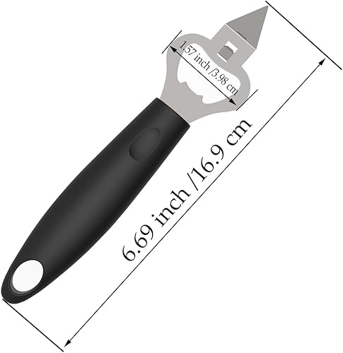 Miniatura 6 de 3 Pack Flat Beer Bottle Opener, Heavy Duty Stainless Jar Bottle Cap Opener Steel Multi Function Kitchen Gadgets Black