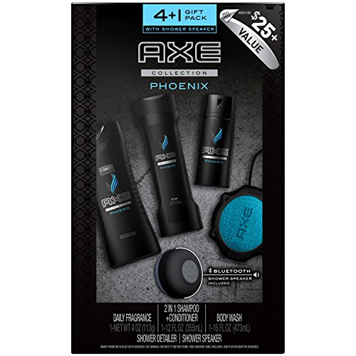 AXE Gift Pack with Shower Speaker, Phoenix, 4 ct