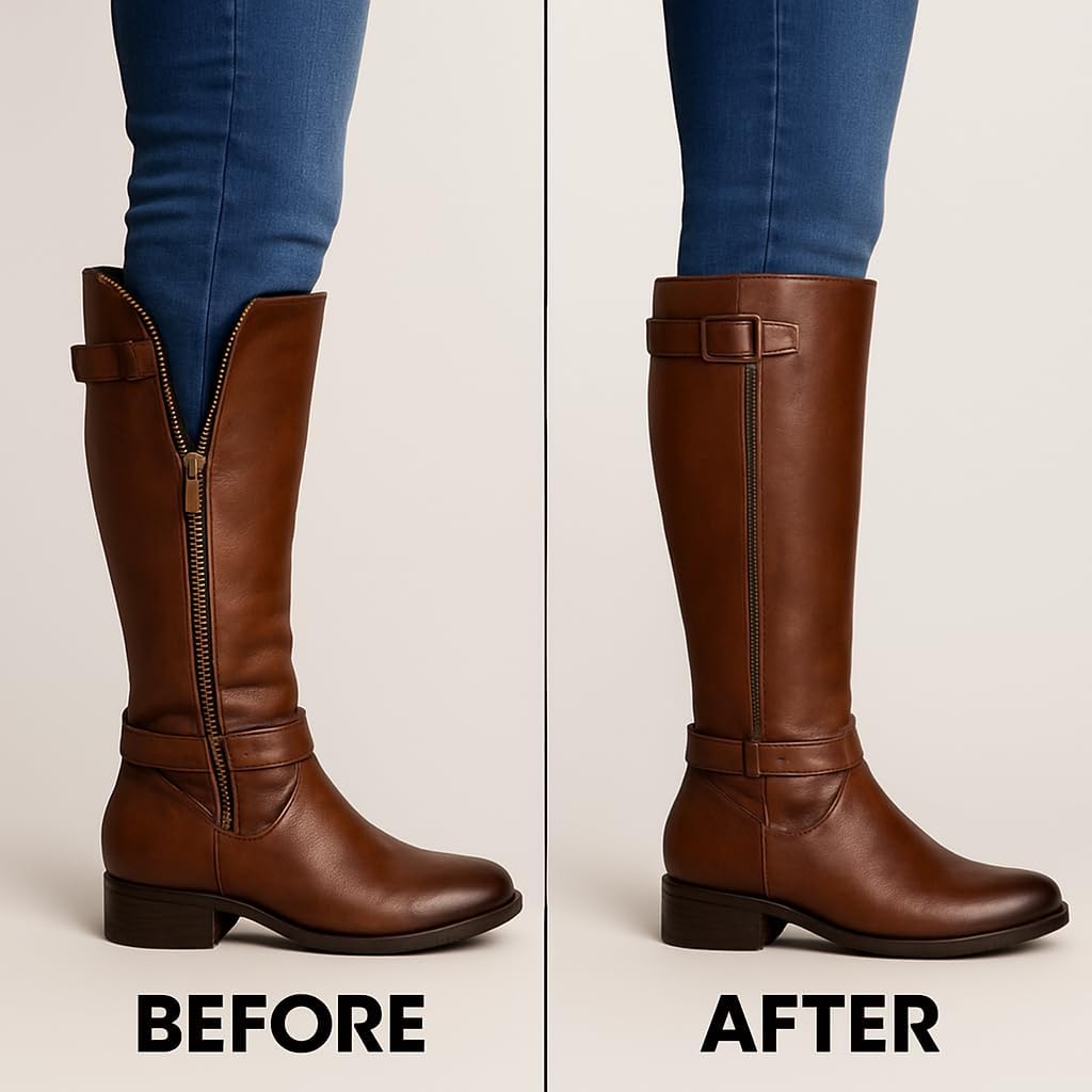 Boot Calf & Shaft Stretcher for Women & Men – Heavy Duty Metal Instep, Shaft & Leg Boot Expander – Cowboy, Tall, Leather, Western, Work, Hiking Boots – Wide Calf Boot Stretcher Tool
