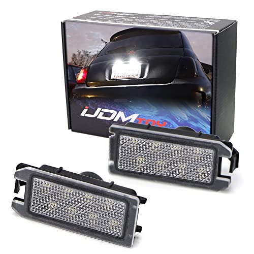 Ijdmtoy Oem-Fit 3X Brighter 8-Smd Led Can-Bus Error Free License Plate Lights Compatible With Fiat 500, Maserati Levante; Compatible With Jeep Grand Cherokee, Powered By 8-Smd Xenon White Led Diodes #TOP11
