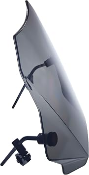FATECIM 15.5 Smoke Motorcycle Windscreen Windshield Motorbike Wind Deflector Flyscreen Universal for Harley Davidson Honda Kawasaki Suzuki Triumph Yamaha Indian Victory with 7/8 or 1 Handlebars