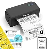 Mvgges Shipping Label Printer,Bluetooth 4x6 Thermal Label Printer for Small Business Office or Home, Compatible with Android, iOS, Windows and Mac, Widely Used for Amazon,USPS,Etsy