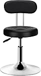 Chaise Ronde Moderne Salon chaise de bureau ergonomique avec dossier, hauteur réglable Caissier Bureau avant Chambre à coucher, étude, étudiant, beau bureau Maison Cuisine Barstool(noir)