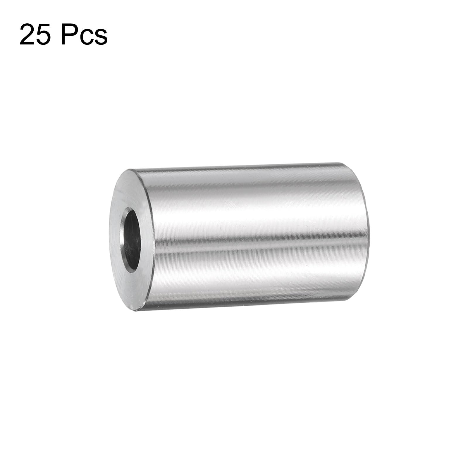 QUARKZMAN 25pcs Espaciador Inoxidable Acero 5/16" ID x 3/4" OD x 1-3/16" Longitud Casquillo de Tornillo Acabado Liso, Espaciador Metal Redondo para M8 Tornillos, Pernos y Varillas