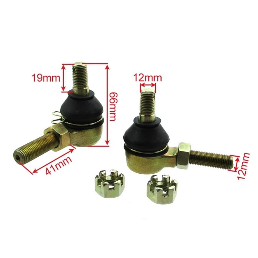 Końcówka drążka kierowniczego 12 mm Kinr Runmaster Blade Su Rok Kand Dazon 150 250 Go Kart | Końcówka drążka kierowniczego 12 mm do ostrza Kinr Runmaster Su Rok Kand Dazon 150 250 gokart