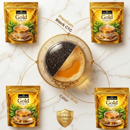Image of GOLDZENTEA Special Gold Tea | Premium Assam Blend | Strong Kadak Chai | Rich Aroma & Full Flavor | Chai Patti | 1kg
