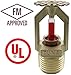 (2 Pack) FM Approved & UL/CUL Listed TUNA Fire Sprinkler Head Pendent Spray 1/2” NPT 155°F (68°C) K=5.6 K80 Standard Response for Automatic Fire Sprinkler System