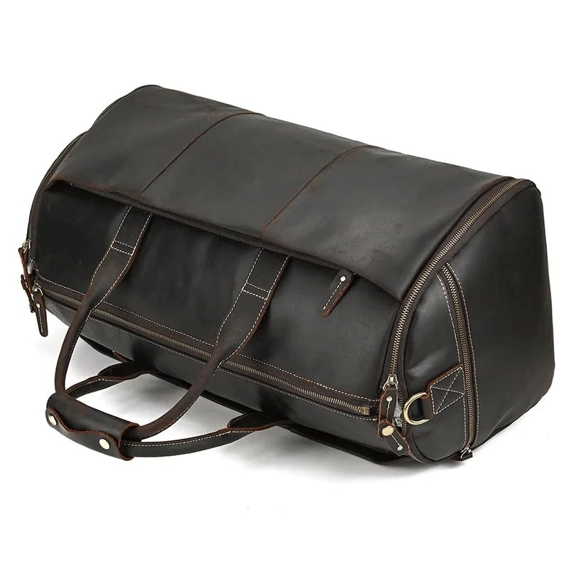 Leather Folding Suit Bag Man Business Travel Bag with Shoe Pocket Clothes Cover Luggage Duffel Bag Man Bag3