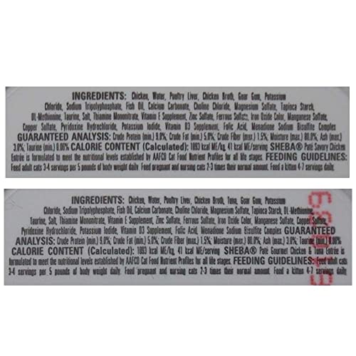 Sheba Perfect Portions Pate Cat Food 4 Flavor 8 Can Variety Sampler, (2) Each: Chicken, Chicken Tuna, Seafood, Beef (2.6 Ounces) - Plus Catnip Toy And Fun Facts Booklet Bundle #TOP1