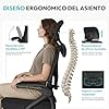 Yaheetech Silla de Oficina Ergonomica con Soporte Lumbar Silla Escritorio Reposabrazo Ajustable Silla Oficina Reposacabeza Base Giratoria de 70 cm Transpirable Negro #2