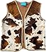 Kids Brown Cowboy or Cowgirl Western Dress Up Vest Size 6/8