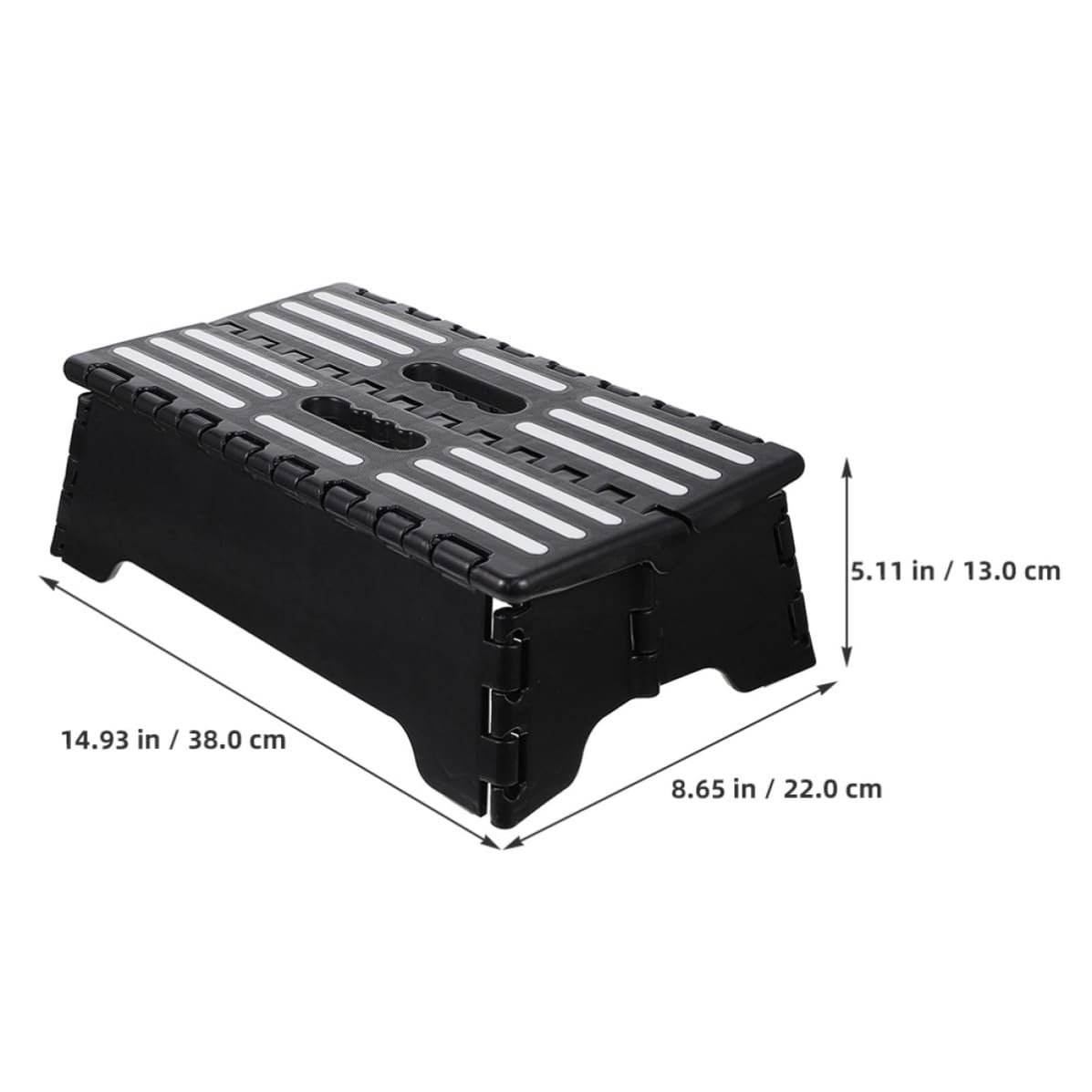 Healeved Taburete Plegable Ligero de PP Negro para Personas Mayores, Uso