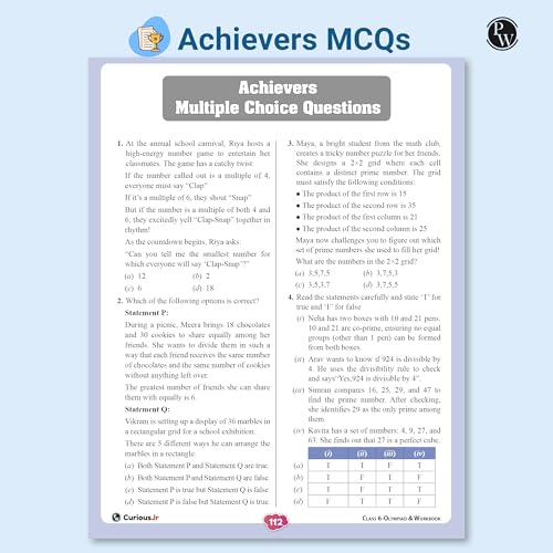 Image of PW Olympiad Plus Workbook For Class 6 Science and Mathematics Prepguide & PYQs Combo Set of 2 Books | NSO, ISO, iOS, Hindustan Olympiad, NSTSE, IMO, iOM, SEAMO, ISTSE and Others
