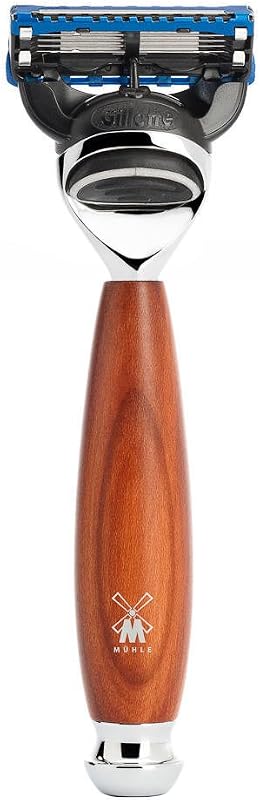 Aparelho de barbear MÜHLE VIVO Plumwood com cartucho de 5 lâminas