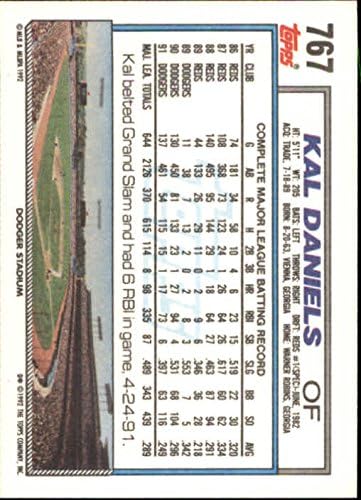 Miniatura 2 de 1992 Topps #767 Kal Daniels MLB Baseball Trading Card