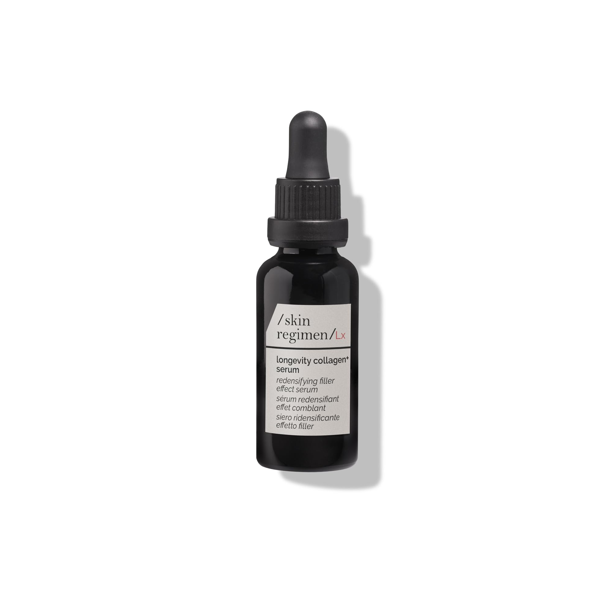 /skin regimen/Lx Longevity Collagen+ Serum, Redensifying Filler Effect, Smooths, Softens, Plumps, Longevity Complex™, Collagen Pro, Clean Beauty, Vegan, Mature Skin, Daily Use, 1.01 Fl Oz