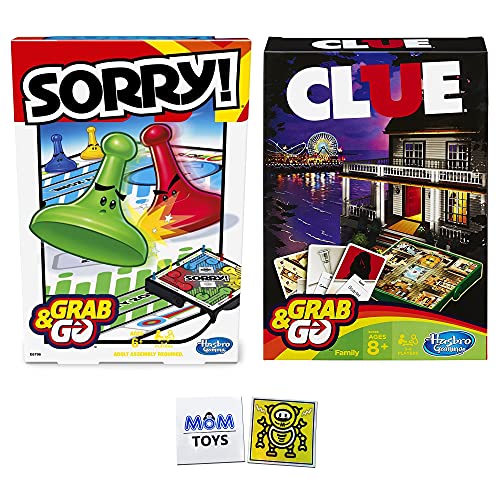 Motionrush Clue And Sorry Grab And Go Game (Travel Size) 2 Piece Bundle And 2 My Outlet Mall Stickers #TOP18