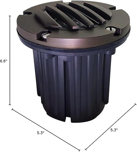 Miniatura 8 de MALORY Luces de pozo de paisaje de cubierta superior de latón, 12 V de bajo voltaje para exteriores en tierra, iluminación de paisaje para camino,