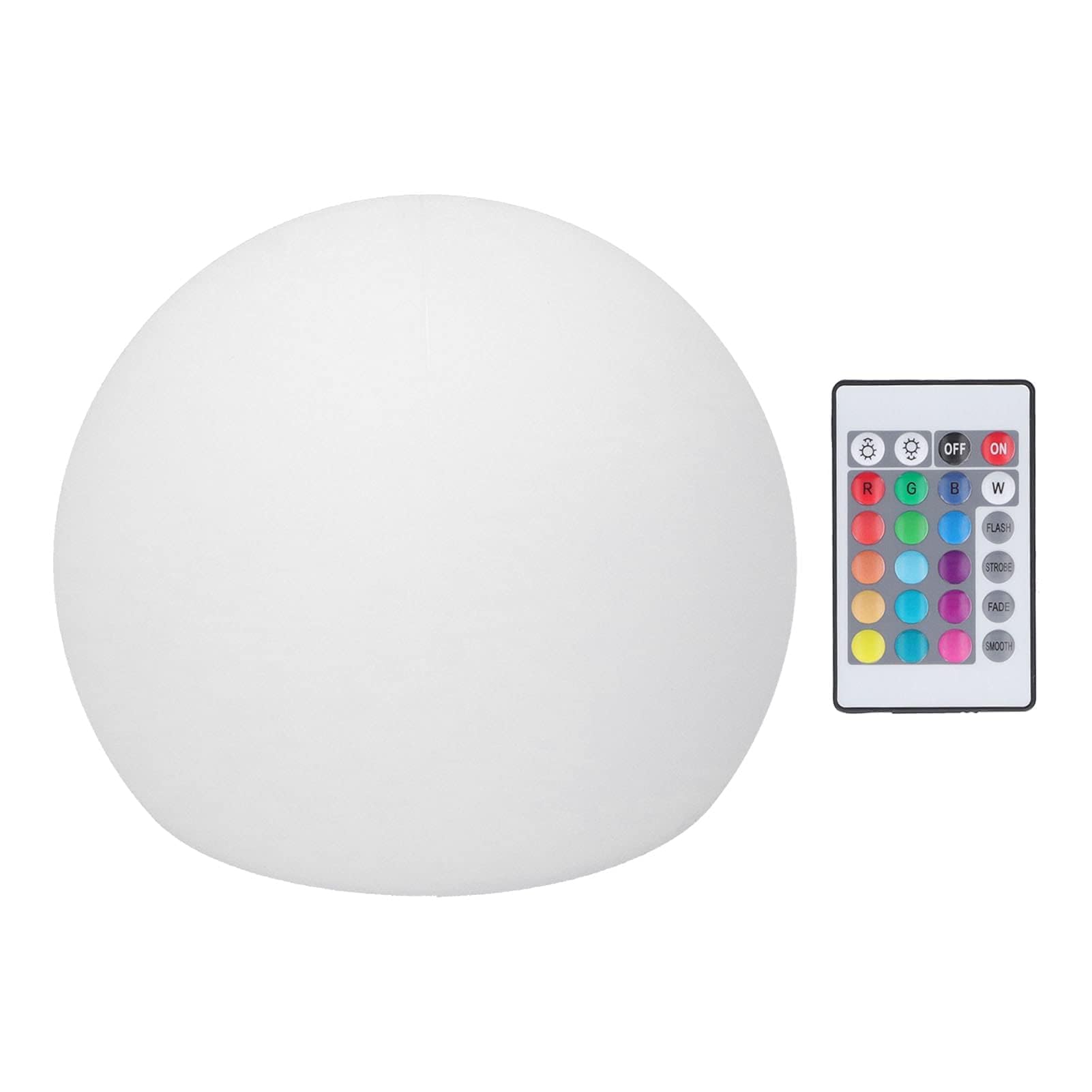 Boule lumineuse LED, lampe boule, lampe globe RGBW Lampe LED Globe Light Moon Light Lampe à piles avec télécommande 24 touches 16 couleurs à intensité variable 4 modes