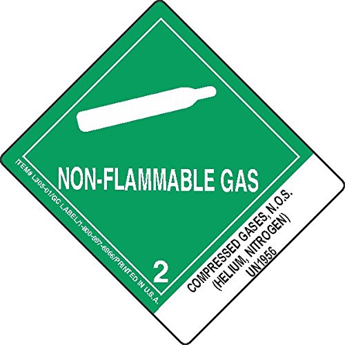 GC Labels-L305P3028, Compressed Gases, N.O.S. (Helium, Nitrogen) UN1956 ...