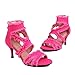 Bapolee Women's Open Toe Denim High Heeled Sandals Pink Fashion Comfortable Ankle Strap Stiletto Shoes,pink
