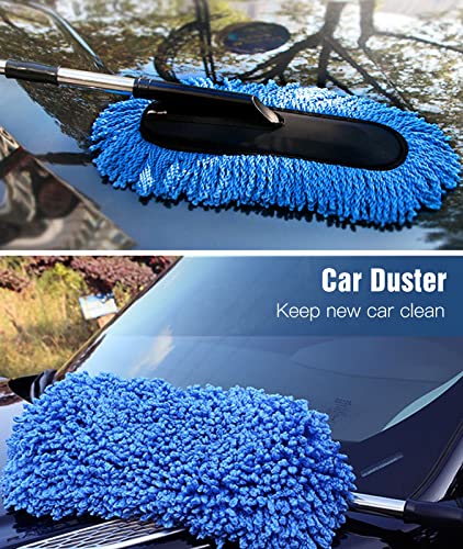 Yeewayveh Car Duster Kit, 2 Pack Car Dust Brush Set With Microfiber Pollen Dusters Scratch Free, Extendable Car Duster Brush & Dash Duster For Car Exterior Interior Cleaning Tools #TOP3